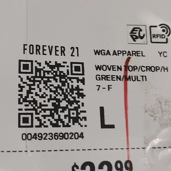 Forever 21 women's top / crop size large - Picture 2 of 2